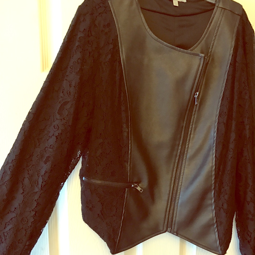 XL Charlotte Russe jacket with lace detail